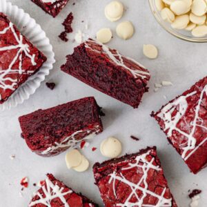 Red Velvet Baileys Brownies