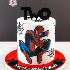 Spiderman Buttercream cake
