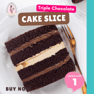 Triple chocolate slice