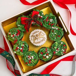 Christmas Cupcake Wreath